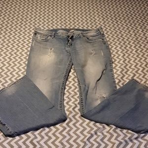 Silver Aiko Distressed Jeans